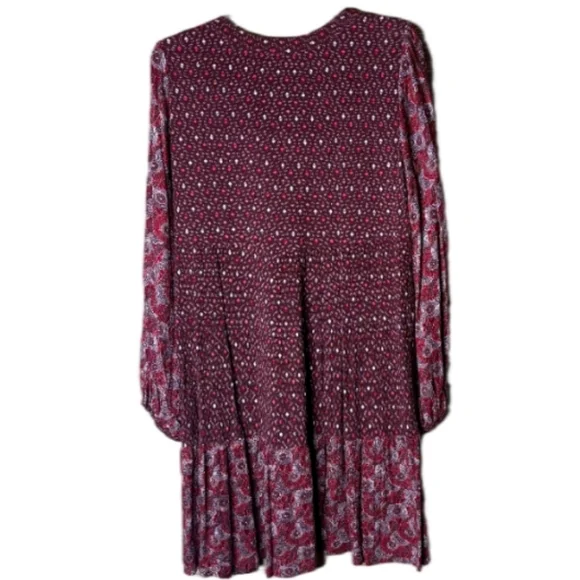 Anthropologie Maeve Patterned Long Sleeve Dress Size Large - Picture 2 of 9